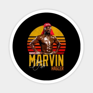 Marvelous Marvin Hagler Boxing Legend Signature Vintage Retro 80s 90s Bootleg Rap Style Magnet